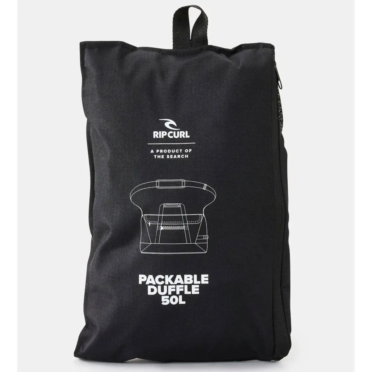Rip Curl 50L Icons Packable Duffle Travel Bag - Midnight Black