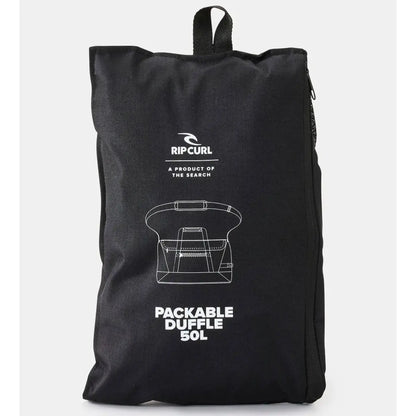Rip Curl 50L Icons Packable Duffle Travel Bag - Midnight Black