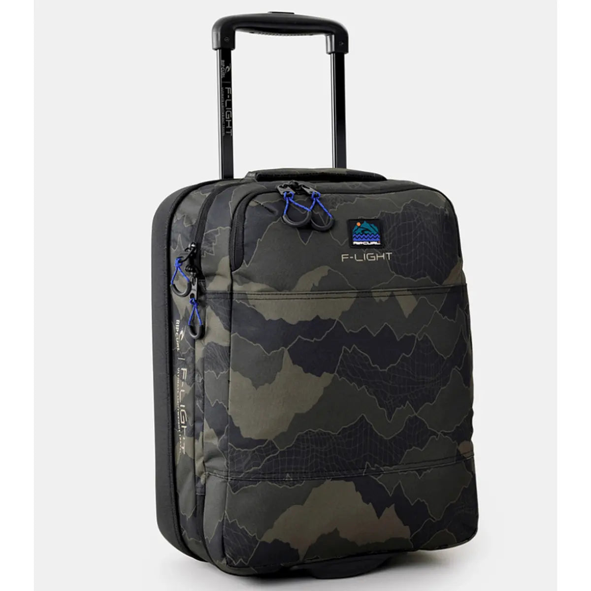 Rip Curl F-Light Cabin 30L Search Camo Wheeled Duffle - Black / Olive
