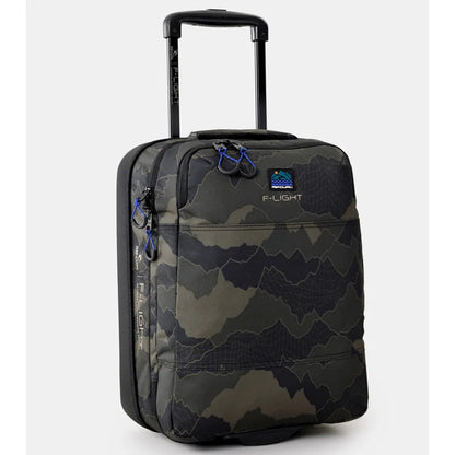 Rip Curl F-Light Cabin 30L Search Camo Wheeled Duffle - Black / Olive