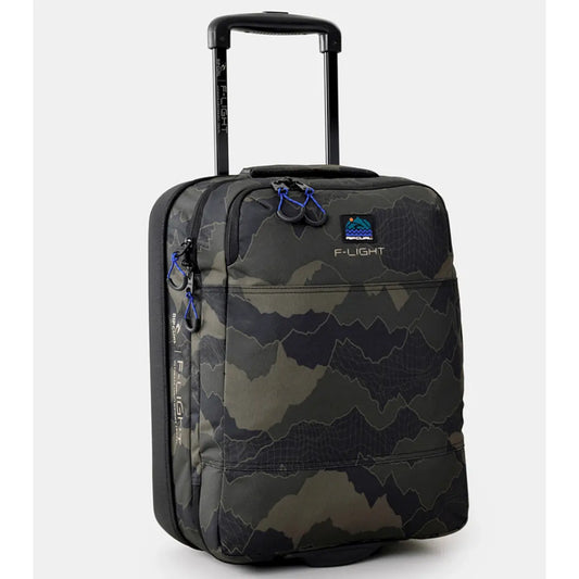 Rip Curl F-Light Cabin 30L Search Camo Wheeled Duffle - Black / Olive