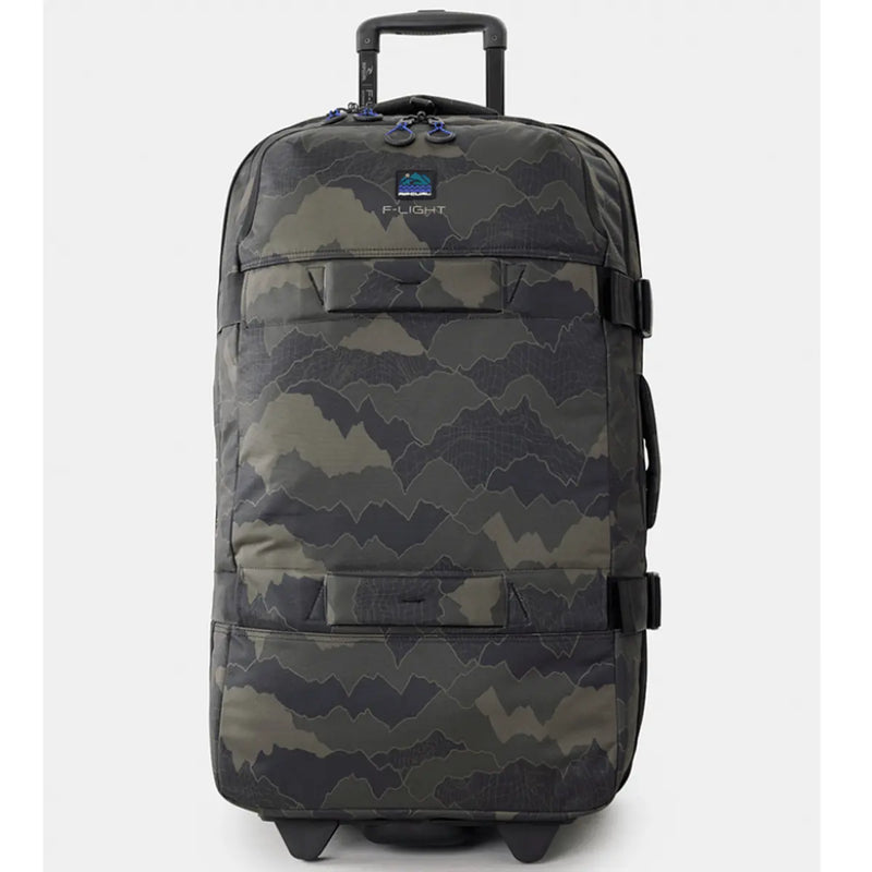 Rip Curl F-Light Global 100L Search Camo Wheeled Duffle - Black / Olive