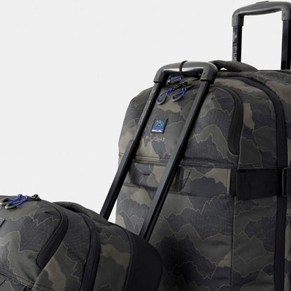Rip Curl F-Light Global 100L Search Camo Wheeled Duffle - Black / Olive