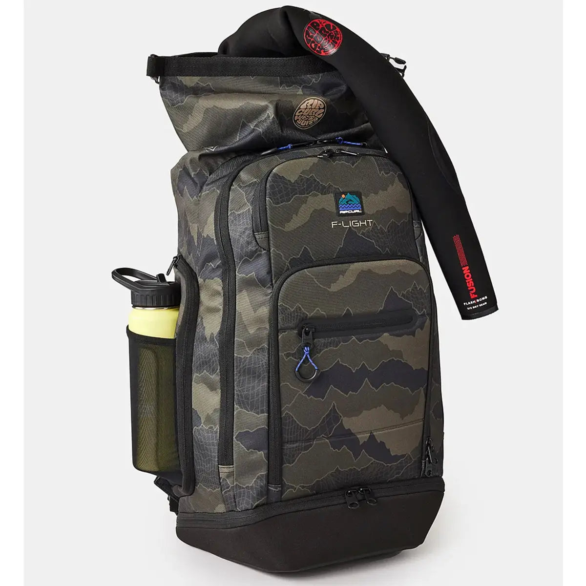 Rip Curl F-Light Surf 45L Search Wet / Dry Laptop Backpack - Black / Olive