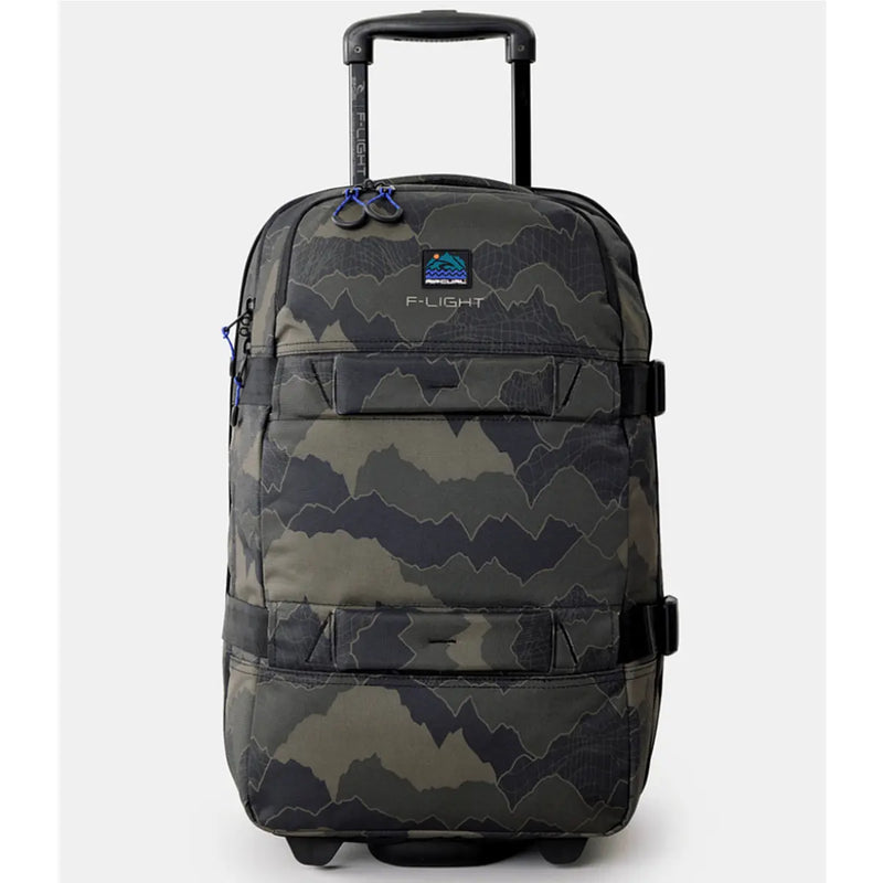 Rip Curl F-Light Transit 45L Search Camo Wheeled Duffle - Black / Olive