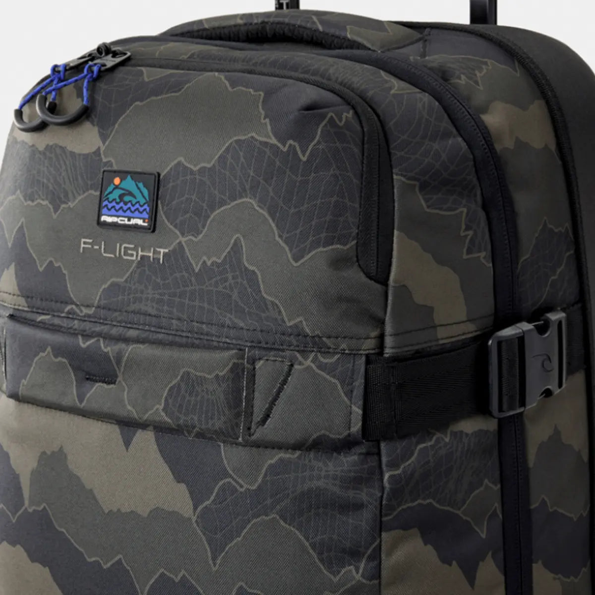 Rip Curl F-Light Transit 45L Search Camo Wheeled Duffle - Black / Olive