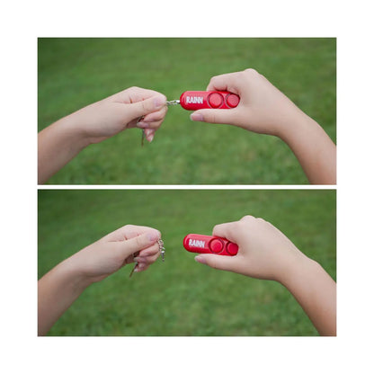 Pull metal chain from device to sound 120 dB alarm