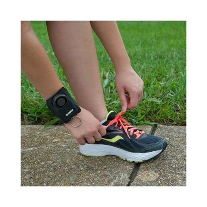 Sweat and weather-resistant alarm is comfortable with no itchy nylon strap and an easy-to-use velcro closure
