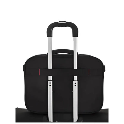 Smart sleeve, with integrated pocket, to secure this bag to your luggage, for effortless business trips (Please note : Luggage for display purpose only)