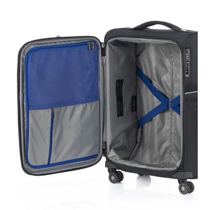 Zippered divider pad with pockets and adjustable cross ribbons