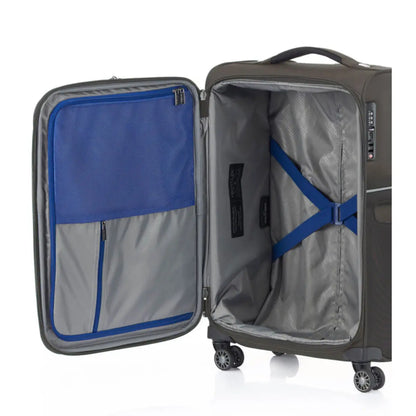 Zippered divider pad with pockets and adjustable cross ribbons