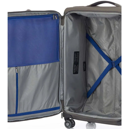 Zippered divider pad with pockets and adjustable cross ribbons