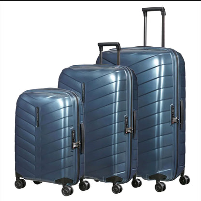 Samsonite Attrix Spinner 3 piece Suitcase Set - Steel Blue
