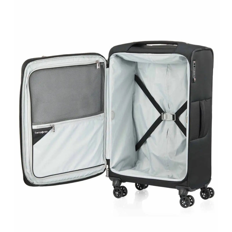 Functional elastic cross ribbons to secure packed items