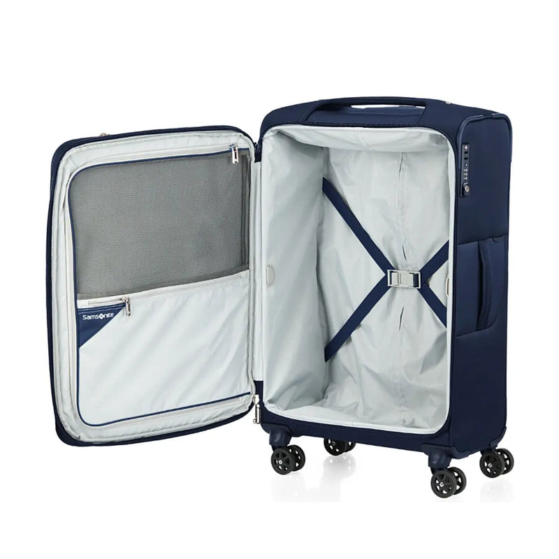 Functional elastic cross ribbons to secure packed items