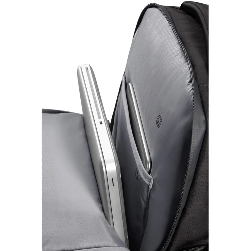 Padded compartment fits most 15.6" laptops