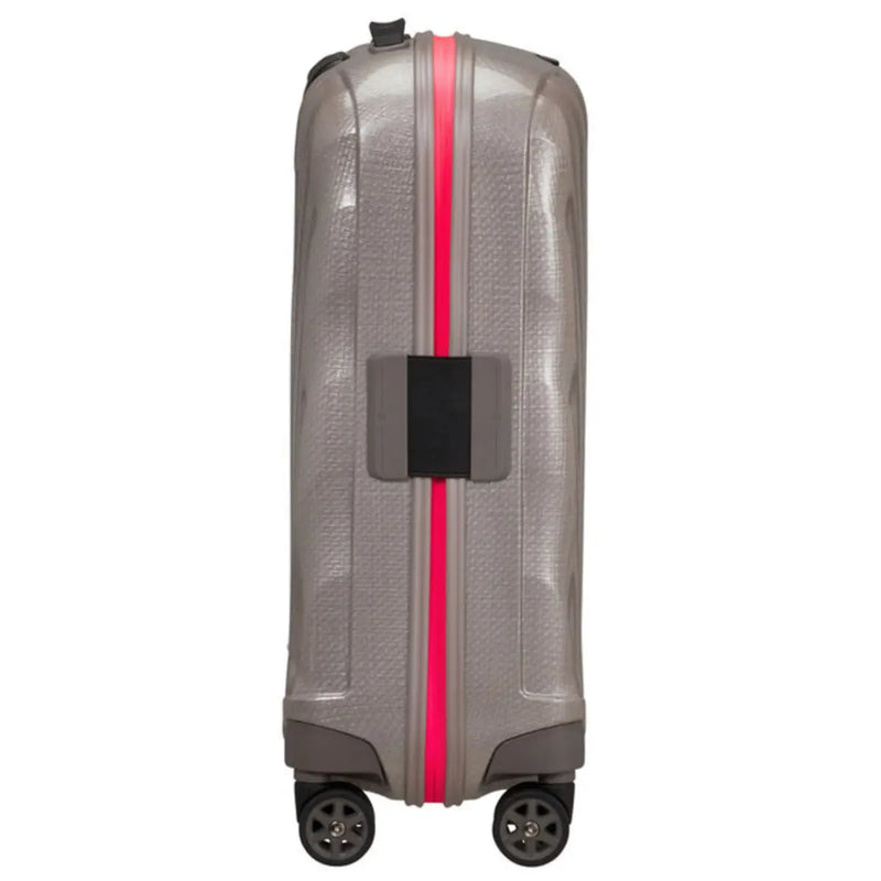 Samsonite C-Lite 55 cm Expandable 4-Wheel Cabin Spinner Suitcase - Pearl / Fuchsia (Limited Edition)