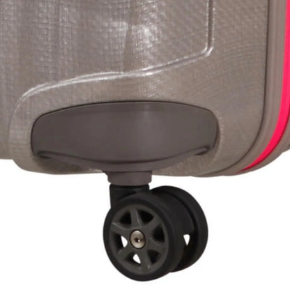 Samsonite C-Lite 55 cm Expandable 4-Wheel Cabin Spinner Suitcase - Pearl / Fuchsia (Limited Edition)