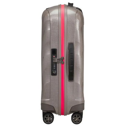 Samsonite C-Lite 55 cm Expandable 4-Wheel Cabin Spinner Suitcase - Pearl / Fuchsia (Limited Edition)