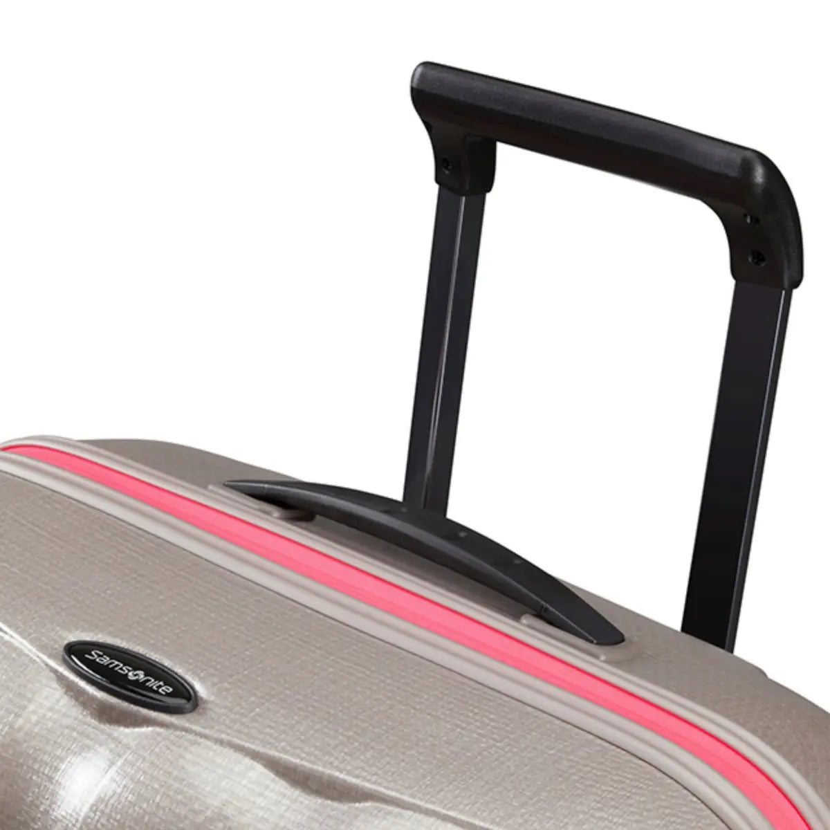 Samsonite C-Lite 55 cm Expandable 4-Wheel Cabin Spinner Suitcase - Pearl / Fuchsia (Limited Edition)