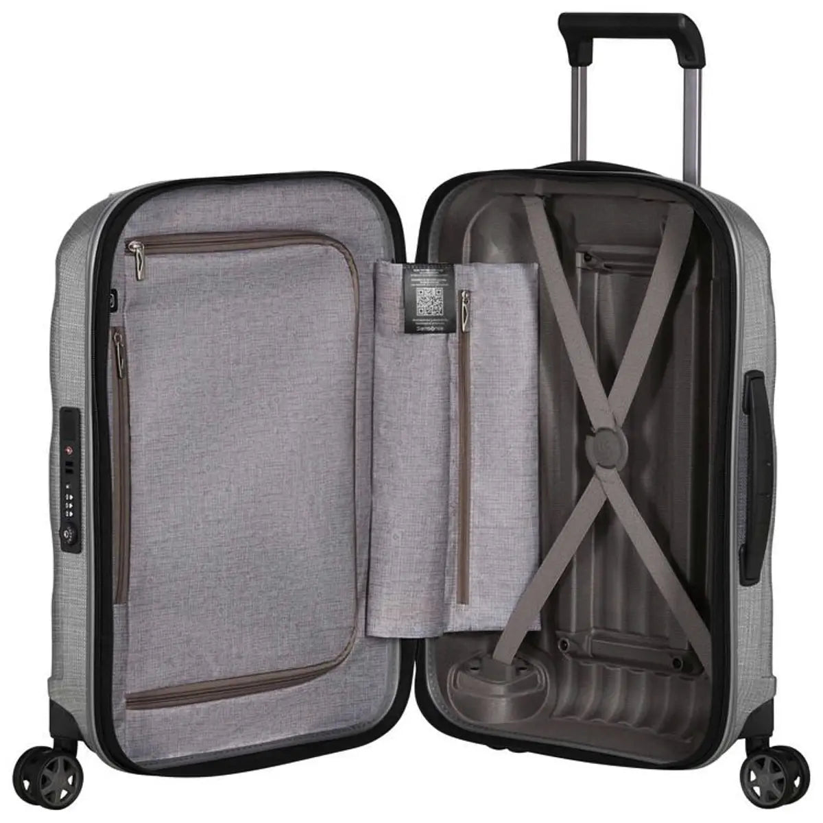 Samsonite C-Lite 55 cm Expandable 4-Wheel Cabin Spinner Suitcase - Aluminium (Limited Edition)