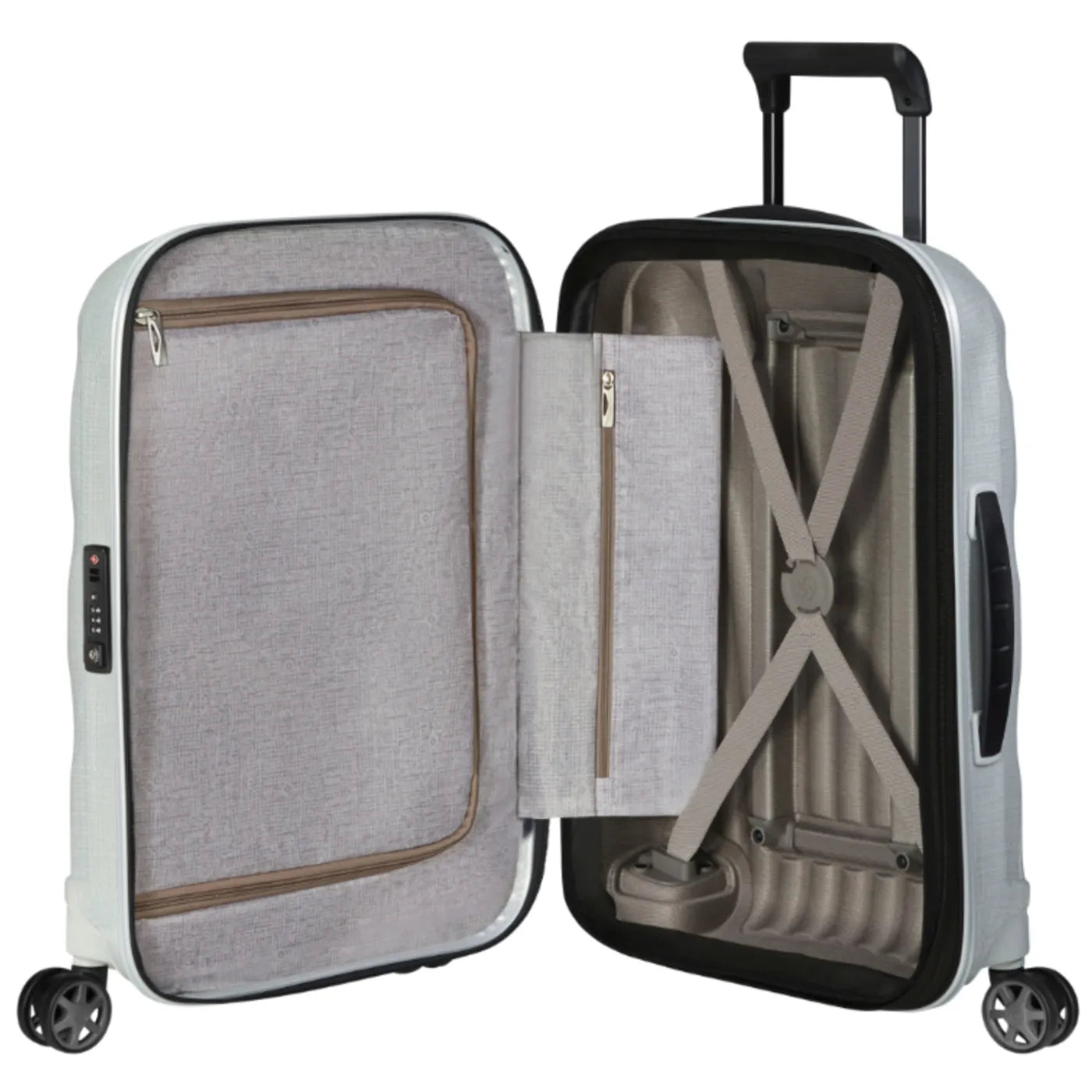 Samsonite C-Lite 55cm 4-Wheel Expandable Cabin Spinner Suitcase - Off White