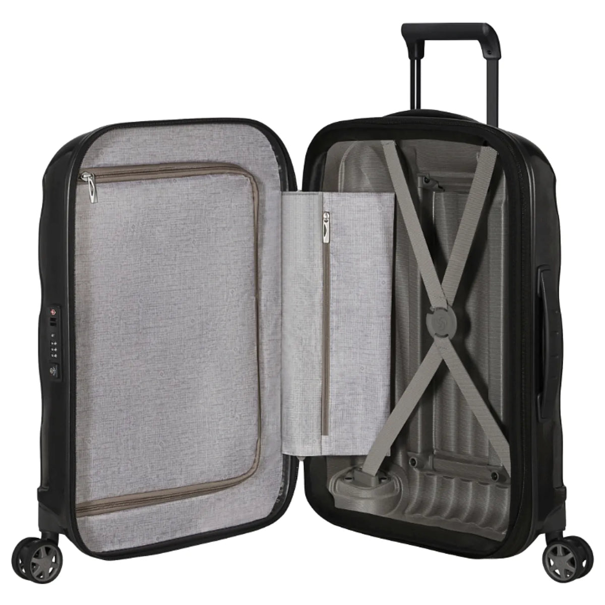Samsonite C-Lite 55cm 4-Wheel Expandable Cabin Spinner Suitcase - Black