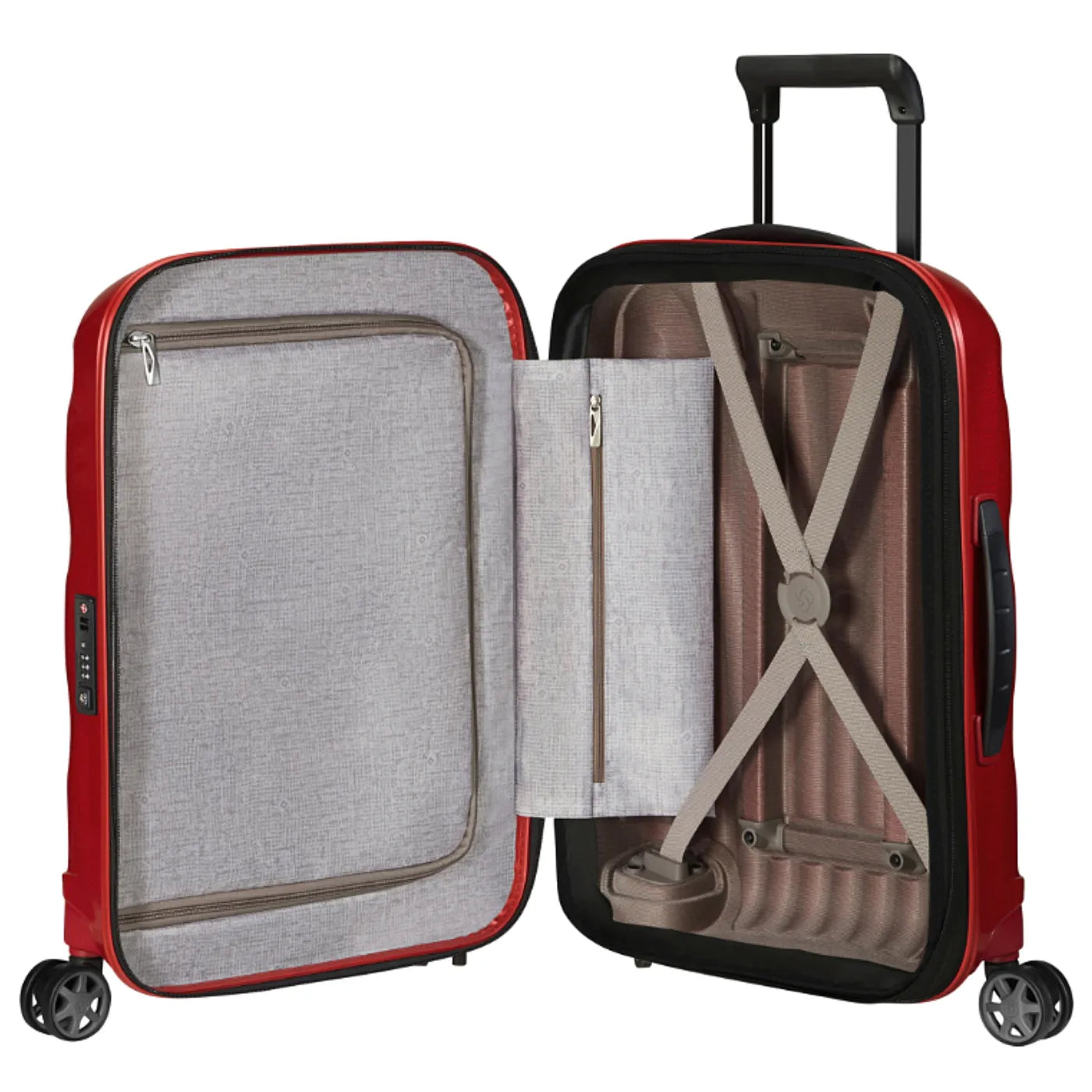 Samsonite C-Lite 55cm 4-Wheel Expandable Cabin Spinner Suitcase - Chili Red