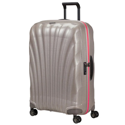Samsonite C-Lite 75 cm 4 Wheel Spinner Suitcase - Pearl / Fuchsia (Limited Edition)