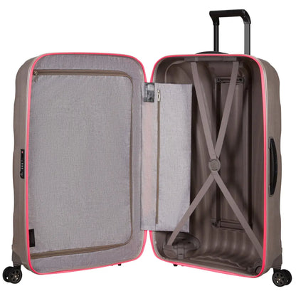 Samsonite C-Lite 75 cm 4 Wheel Spinner Suitcase - Pearl / Fuchsia (Limited Edition)