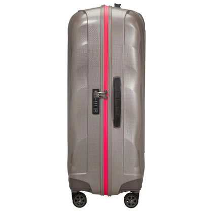 Samsonite C-Lite 75 cm 4 Wheel Spinner Suitcase - Pearl / Fuchsia (Limited Edition)