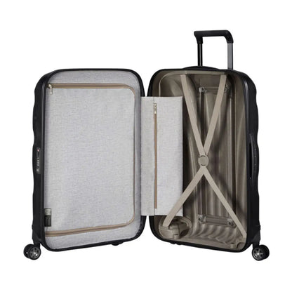 Elastic cross straps for securing luggage