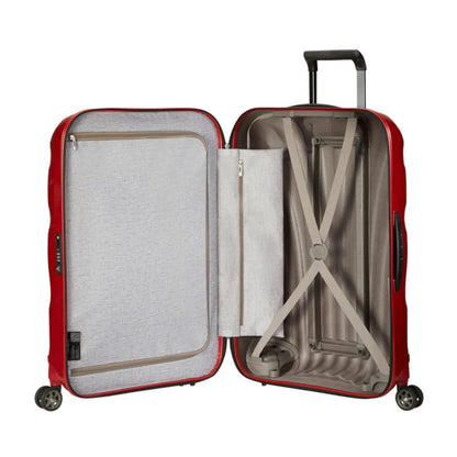 Elastic cross straps for securing luggage