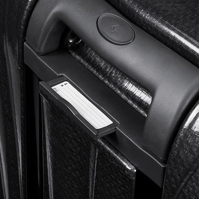 Samsonite C-Lite integrated address tag in the trolley housing