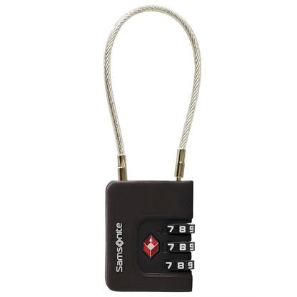 Samsonite Cable Lock 3 Dial TSA - Black