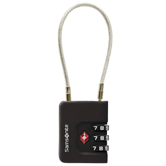 Samsonite Cable Lock 3 Dial TSA - Black