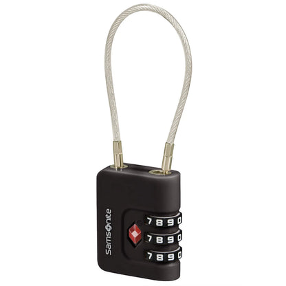 Samsonite Cable Lock 3 Dial TSA - Black