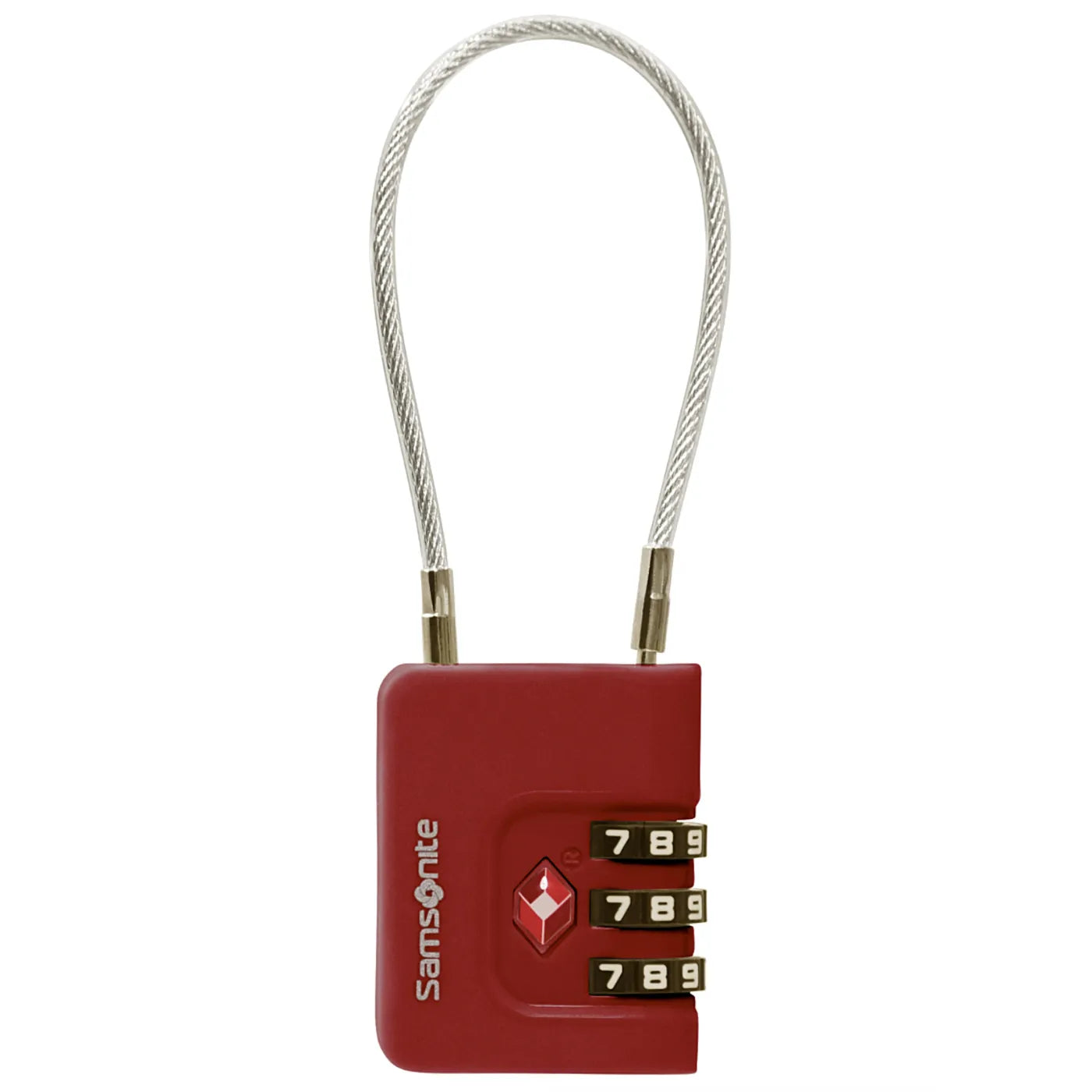 Samsonite Cable Lock 3 Dial TSA - Red