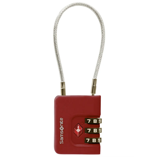 Samsonite Cable Lock 3 Dial TSA - Red
