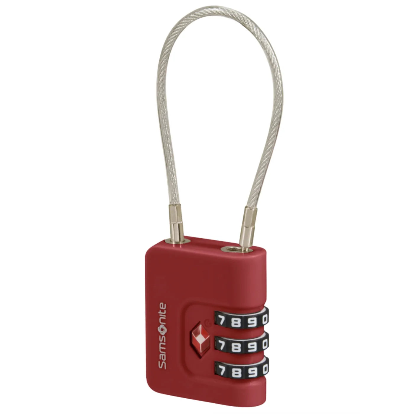 Samsonite Cable Lock 3 Dial TSA - Red