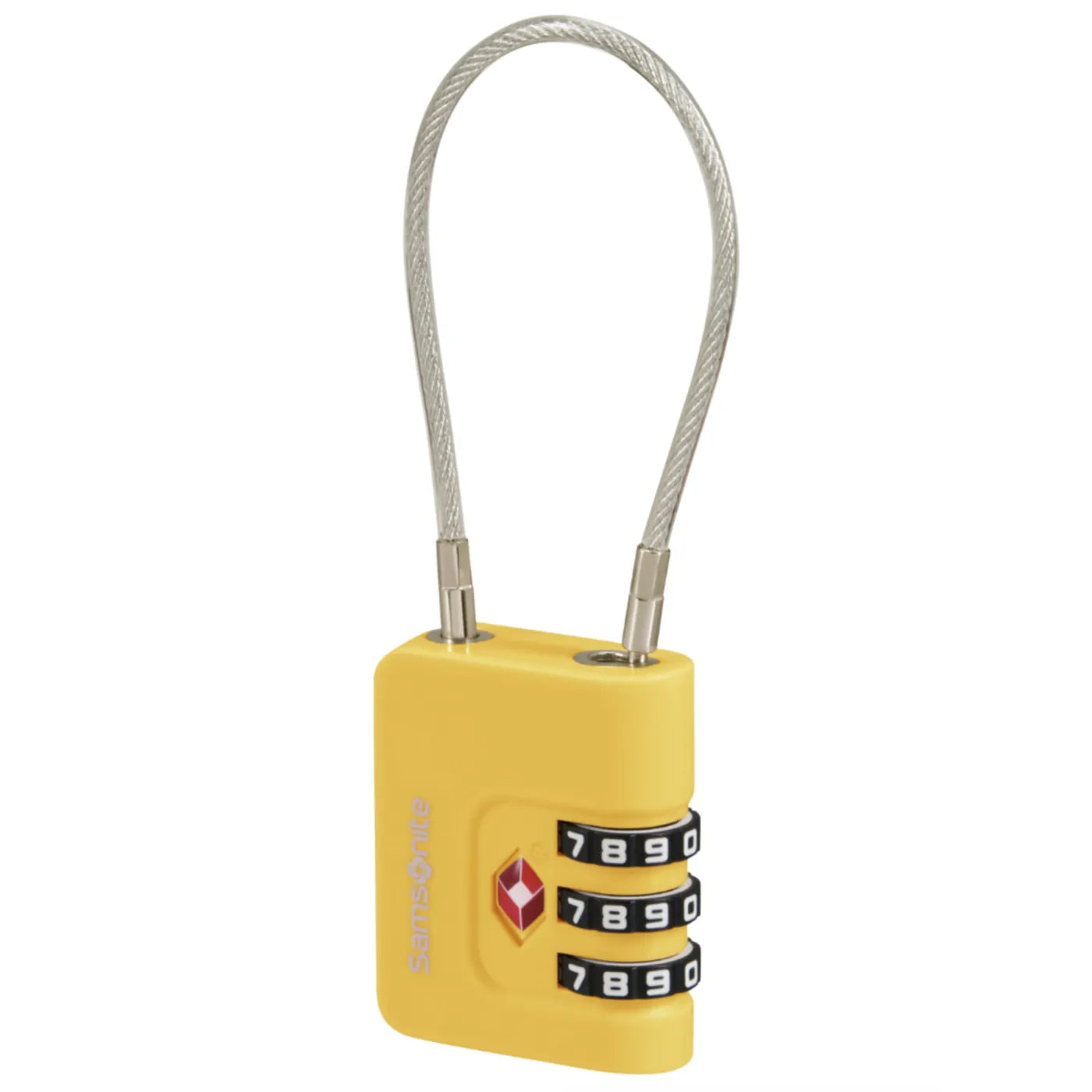 Samsonite Cable Lock 3 Dial TSA - Yellow