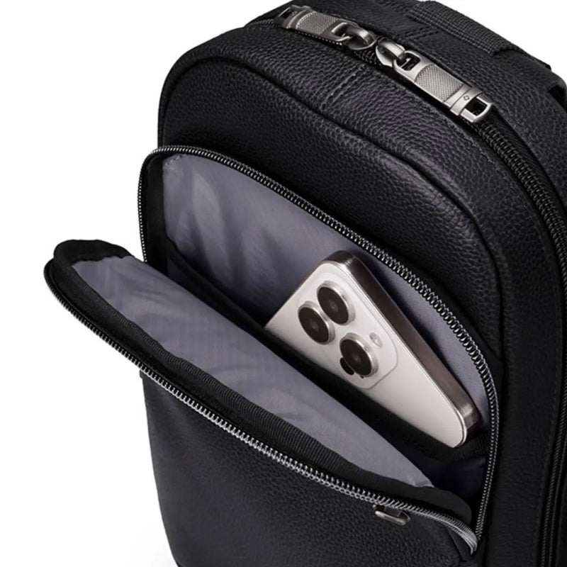 Samsonite Classic Leather Sling Bag - Black