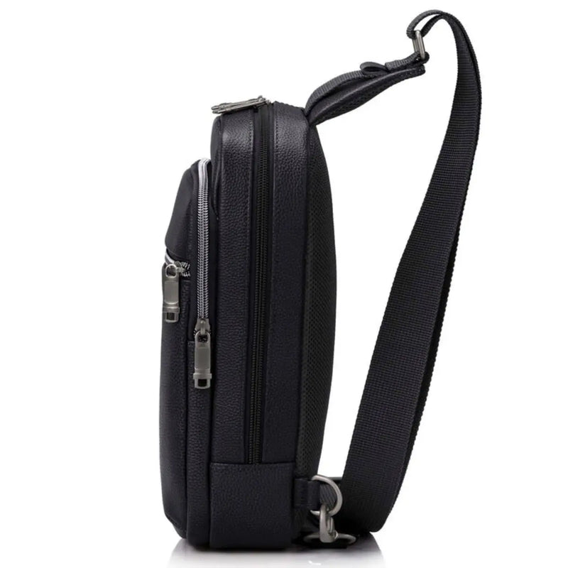 Samsonite Classic Leather Sling Bag - Black
