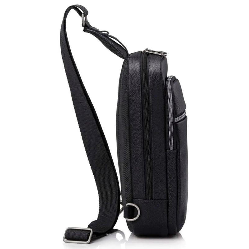 Samsonite Classic Leather Sling Bag - Black
