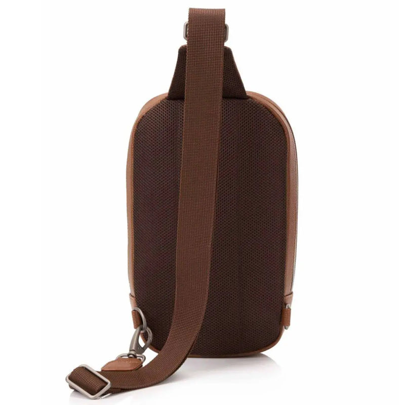 Samsonite Classic Leather Sling Bag - Cognac