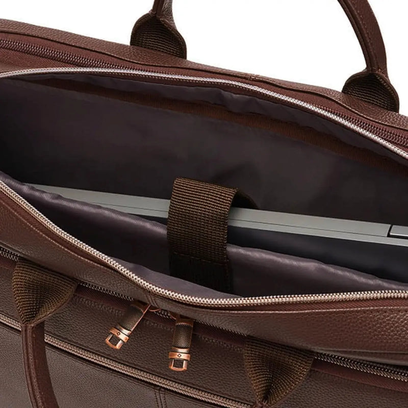 Samsonite Classic Leather Toploader 15.6’’ Laptop Bag - Chocolate