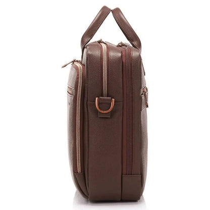Samsonite Classic Leather Toploader 15.6’’ Laptop Bag - Chocolate