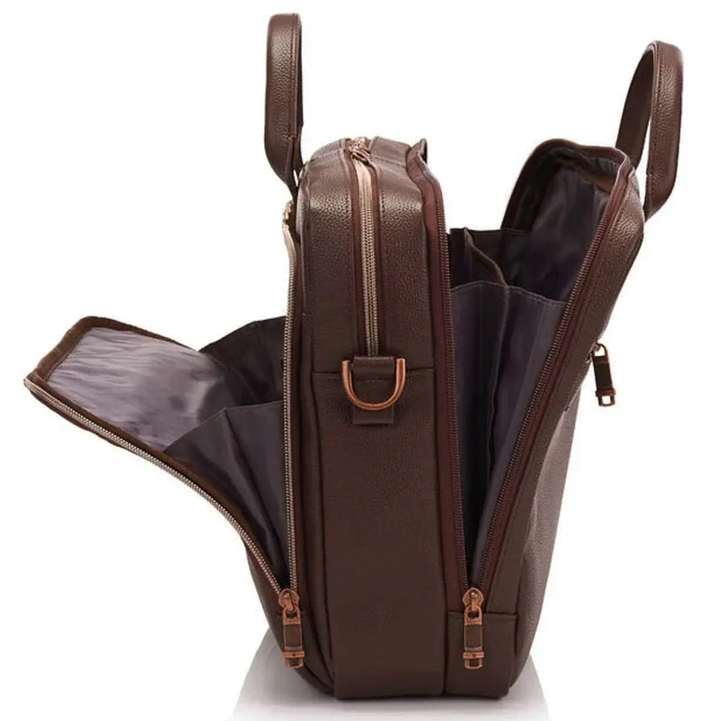 Samsonite Classic Leather Toploader 15.6’’ Laptop Bag - Chocolate