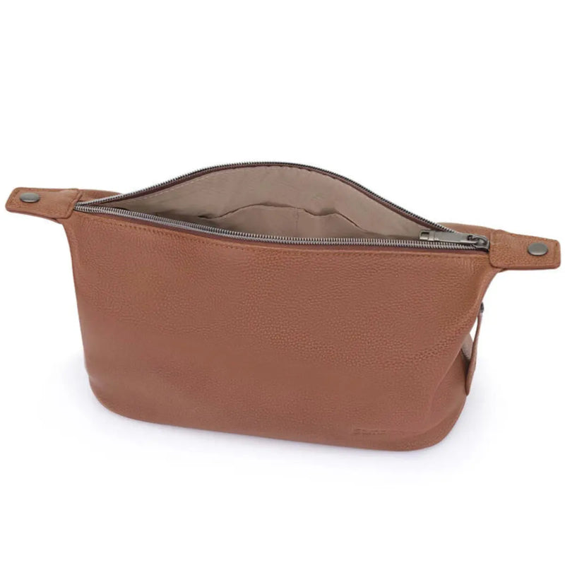 Samsonite Classic Leather Wash Bag - Cognac