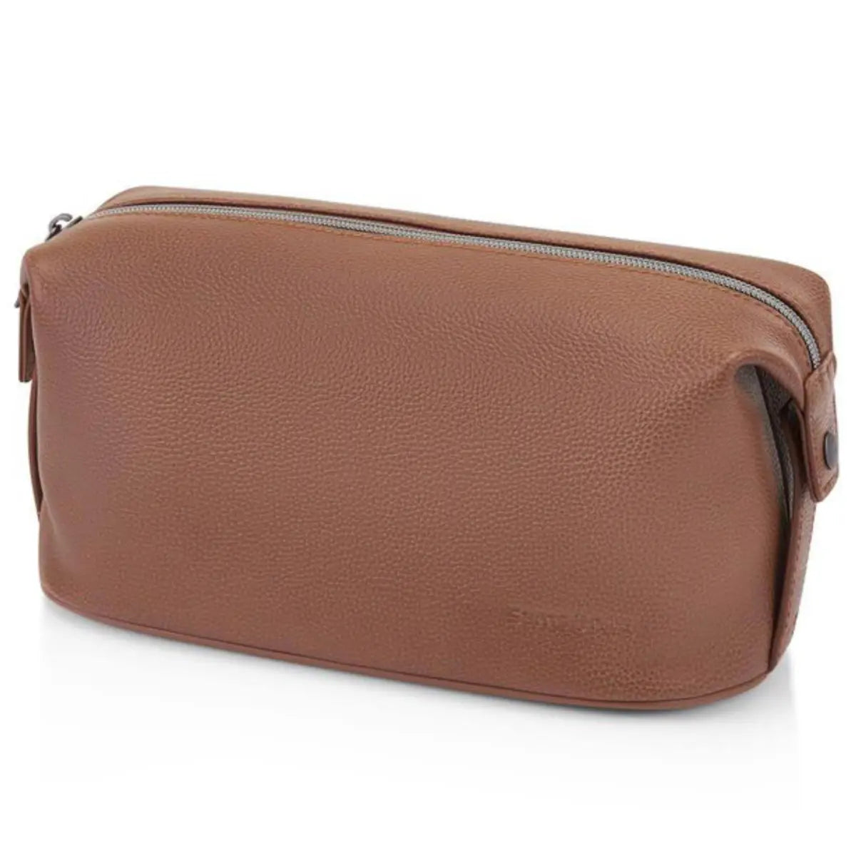 Samsonite Classic Leather Wash Bag - Cognac
